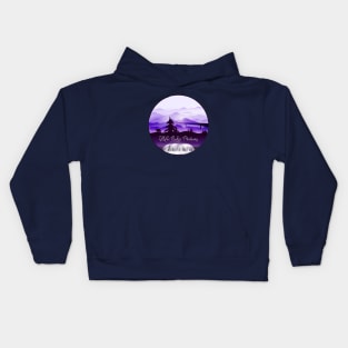 Blue Ridge Parkway - Black Bear - Purple 28 Kids Hoodie